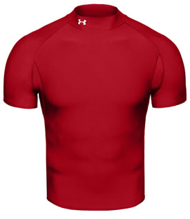 under armour Golf Coldgear Mock Short Sleeve Red