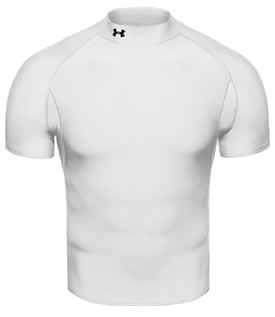 under armour Golf Coldgear Mock Short Sleeve White
