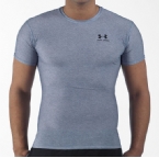 Under Armour Mens Heat Gear Full T-Shirt Medium Grey Heather
