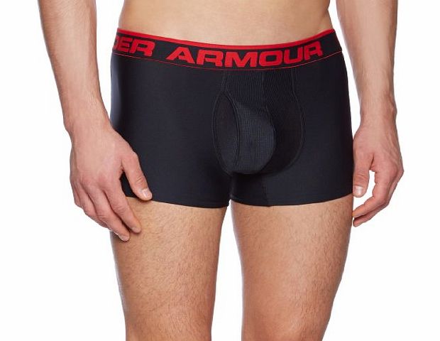 Under Armour Mens Heatgear Short 3 Inch Boxer Brief - Black, X-Large