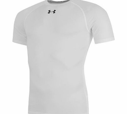 Under Armour Mens Heatgear Short Sleeve T Shirt Mens White M
