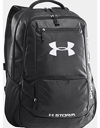 Under Armour Mens Hustle Backpack - Noir (Black/Steel/White), One Size