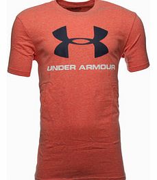 Under Armour Sportstyle Logo V T-Shirt Volcano/White/Acadamy