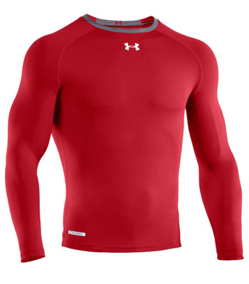 Under Armour UA Heat Gear Sonic Compression LS T-Shirt Red