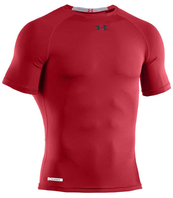 Under Armour UA Heat Gear Sonic Compression S/S T-Shirt Red
