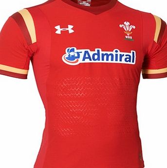 Under Armour Wales Home Gameday Shirt 15/16 Red 1259454-600