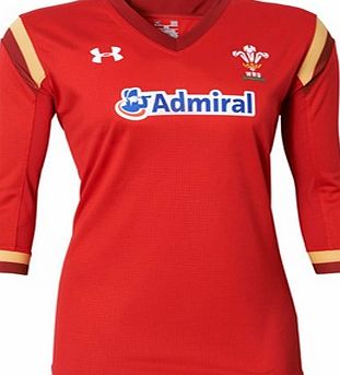 Under Armour Wales Home Supporters Shirt 15/16 - Womens Red