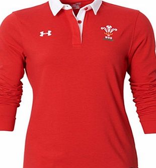 Under Armour Wales Rugby Long Sleeve Jersey - Womens Red