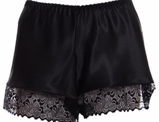 Undercover Luxury Satin French Knickers Black WS