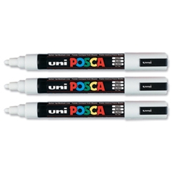 uni Posca PC5M Marker White Pack 12