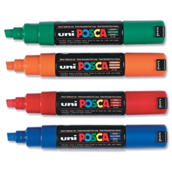 uni Posca PC8K Marker Assorted Pack 4