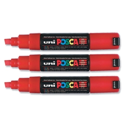uni Posca PC8K Marker Red Pack 6