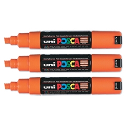 uni Posca PC8K Marker Yellow Pack 6