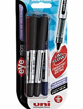 Uniball Eye Assorted Rollerball Pens, Pack of 5