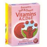 Bassetts Soft and Chewy Vitamins A,C,D and E Strawberry, 30 Tabs