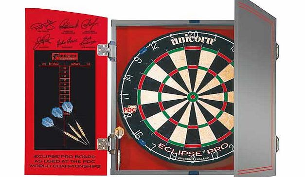 Unicorn World Championship Dartboard. Cabinet