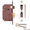 Union 78mm Satin Chrome 5 Lever Sashlock With 2