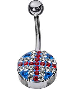 Union Jack 12mm Belly Bar