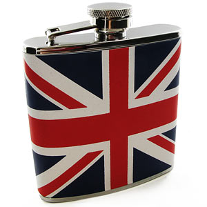 Union Jack 5oz Hip Flask and Funnel Gift Set