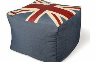 Jack Bean Bag Cube In Blue Cream & Red