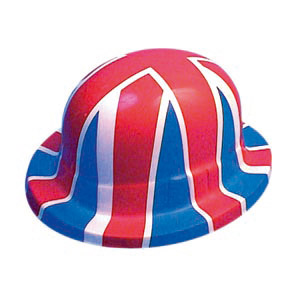 Union Jack bowler hat, pvc