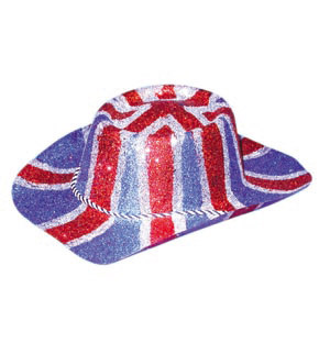 union Jack Glitter Cowboy hat