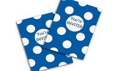 Unique BLUE POLKA Invites