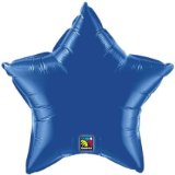 Unique Blue Star Foil Balloon - Blue Star Flat Helium Foil Balloon