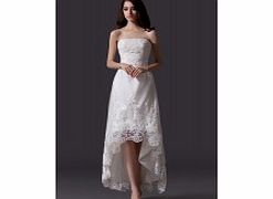 Unique Elegant Satin Tulle Wedding Dresses Ivory
