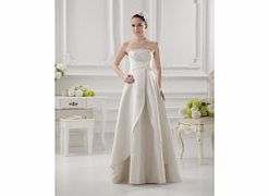 Unique Elegant Strapless Satin Floor-length