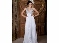 Unique Elegant V-neck Evening Dresses Wedding