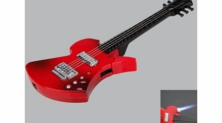 unique gift shop electric guitar novelty shape metal gas lighter with metal strings