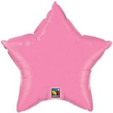 Unique Pink Star Foil Balloon - Pink Star Flat Helium Foil Balloon