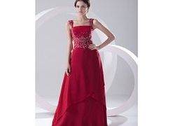Unique Straps Evening Dresses Wedding Party Red