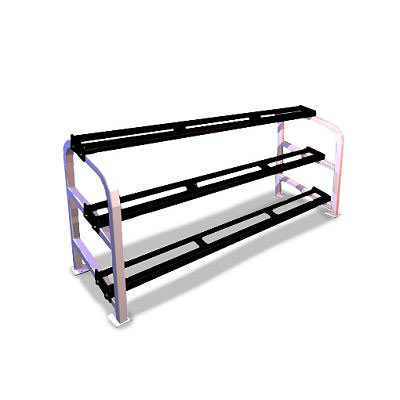 Unique Strength U1003 3 Tier Horizontal Curved End Dumbbell Rack