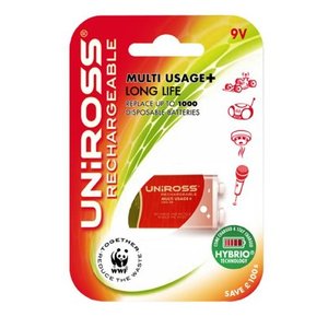Uniross 1 x PP3 / 9v Multi Usage ULTRA Battery