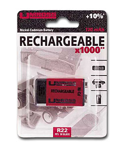 UNIROSS 1 x Uniross 9V Rechargeable