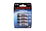 2500mAh AA Rechargeable Battery - FOUR PACK