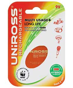uniross 9V Pre-Charged Multi-Usage Plus
