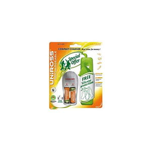 Uniross Compact Charger   4 x AA 1600mAh Ready