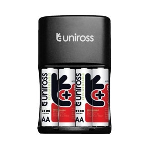 Compact Charger + 4 x AA 2050mAh