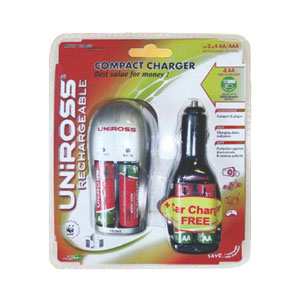 Uniross Compact Charger   4 x AA 2100mAh ULTRA