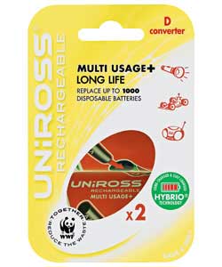 D Pre-Charged Multi-Usage Plus - 2 Pack