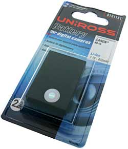 UNIROSS Digital Camera Battery - Canon NB-3L Equivalent ~ VB103841 - CLEARANCE