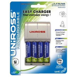 Uniross Easy Charger   4 x AA 2700mAh