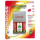 UniRoss Easy Charger Plus 4 x AA Longlife Hybrio Batteries