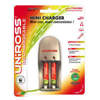Mini AA and AAA Battery Charger + 2 AAA