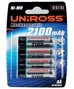 Rechargeable AA Batteries - 4 Pack