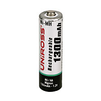 UNIROSS Rechargeable Batteries Ni-MH AA 1.2V Pack of 4