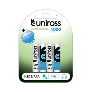 Uniross Series 1000 Rechargeable AAA 930mAh